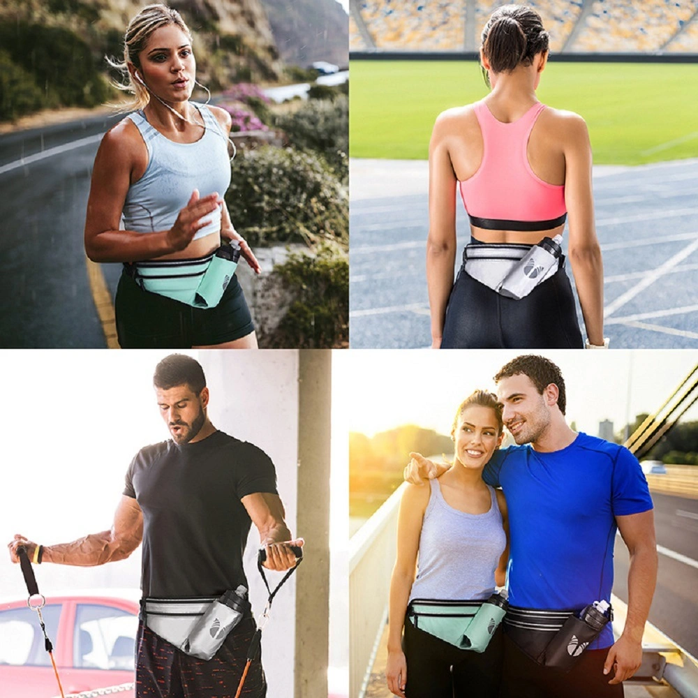 Running Sports Jogging Fitness Workout Fanny Pack Lightweight Waist Bag with Water Bottle Holder Bl17796