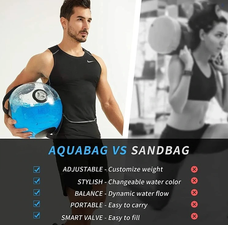 Adjustable Balance Home Gym Exercise Weightlifting Water Bag Aqua Bag Bulgarian Fitness Water Bag