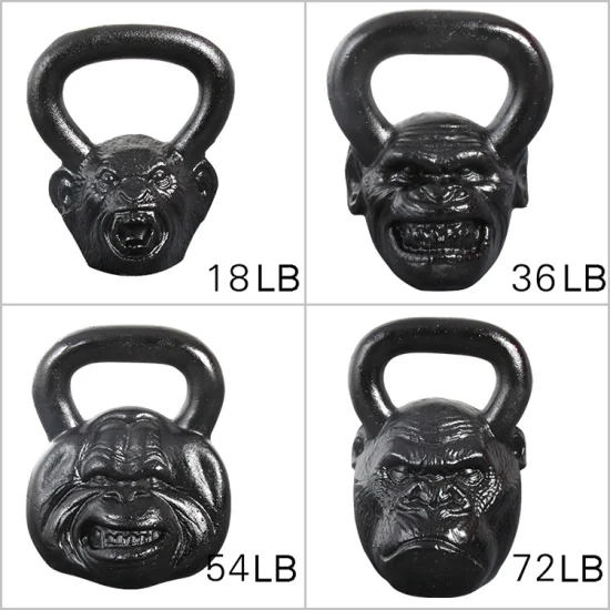 Vendita calda Kettlebell per sollevamento pesi Attrezzatura per il fitness a casa Testa di scimmia Kettlebell