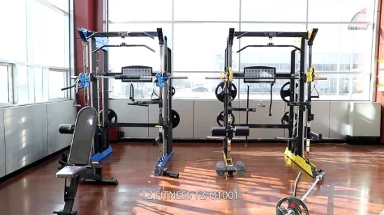 Attrezzatura commerciale per la forza, allenamento sportivo, bodybuilding, power squat, rack per allenatori tutto in uno, macchina Smith multifunzionale, attrezzatura da palestra per uso domestico