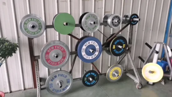 Logo personalizzato OEM Powerlifting logo in rilievo cromato duro 0,25-25 kg + 10 g set di piastre per bilanciere in metallo per palestra domestica