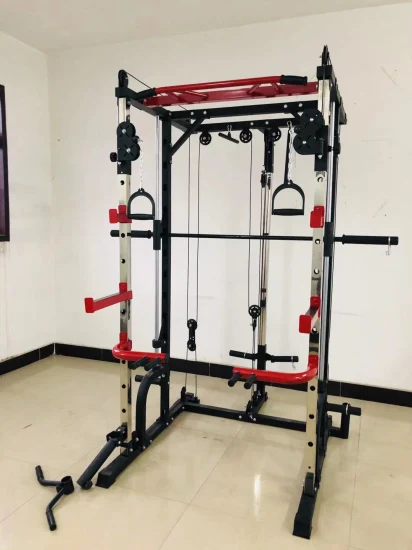 Attrezzatura multifunzionale Attrezzatura sportiva per il fitness commerciale Attrezzatura per esercizi Smith Machine Attrezzatura da palestra per allenamento della forza in palestra domestica al coperto